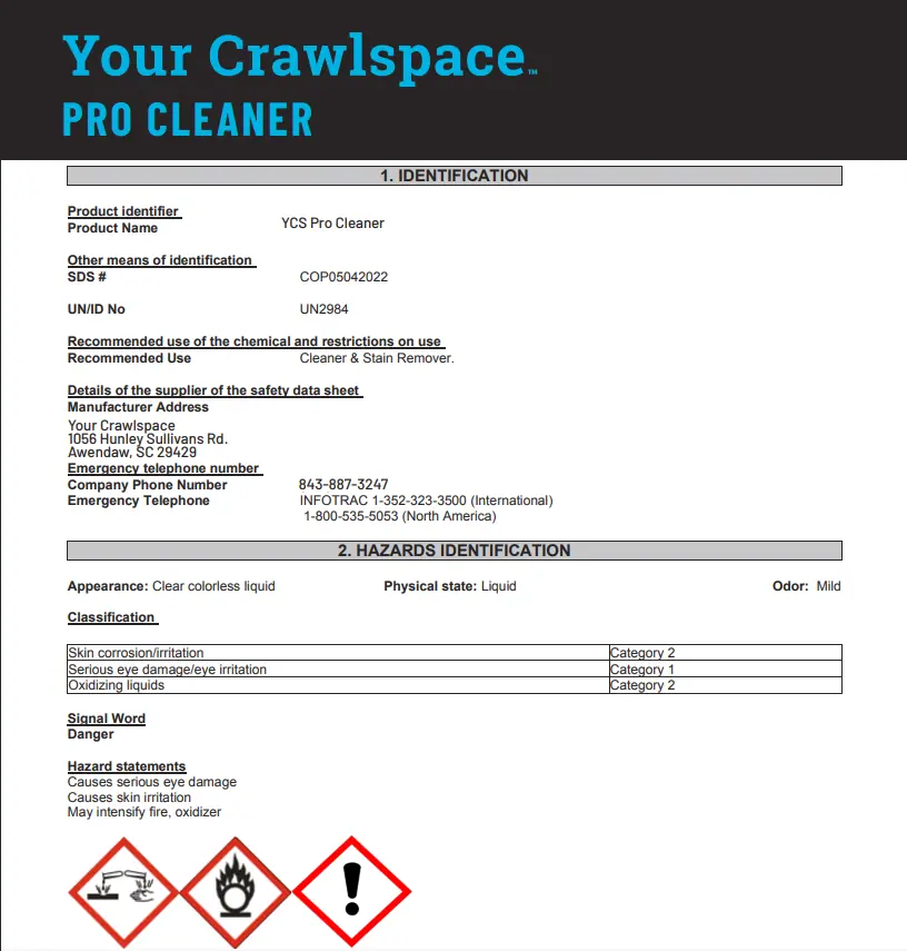 ycs-pro-cleaner-spec-sheet